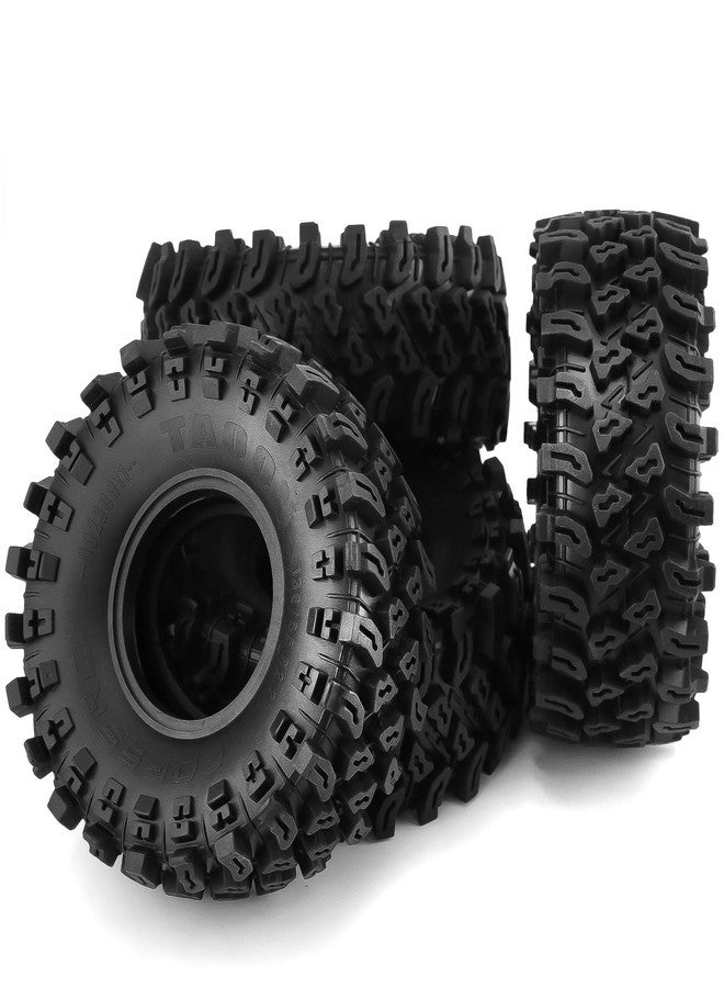Chanmoo إطارات Chanmoo 2.2 RC Crawler، إطارات مطاطية Slingers Grappler Mud Wheels لسيارات الزحف الصخرية بمقياس 1:10، Axial SCX10 90047 D90 TF2، Tamiya CC01، Traxxas TRX4، جنوط Beadlock مقاس 2.2 بوصة، 4 قطع - Image 1